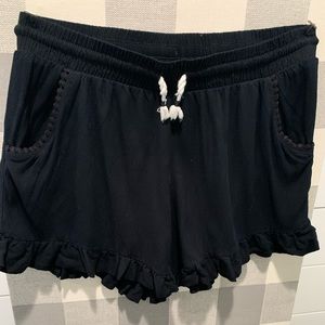 Cat and Jack, black ruffle shorts. Large.